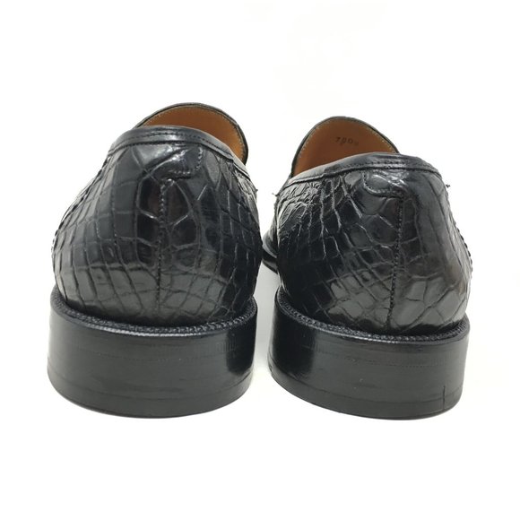 Brass Boot Loafers Shoes Size 8.5 Full Crocodile main image 4